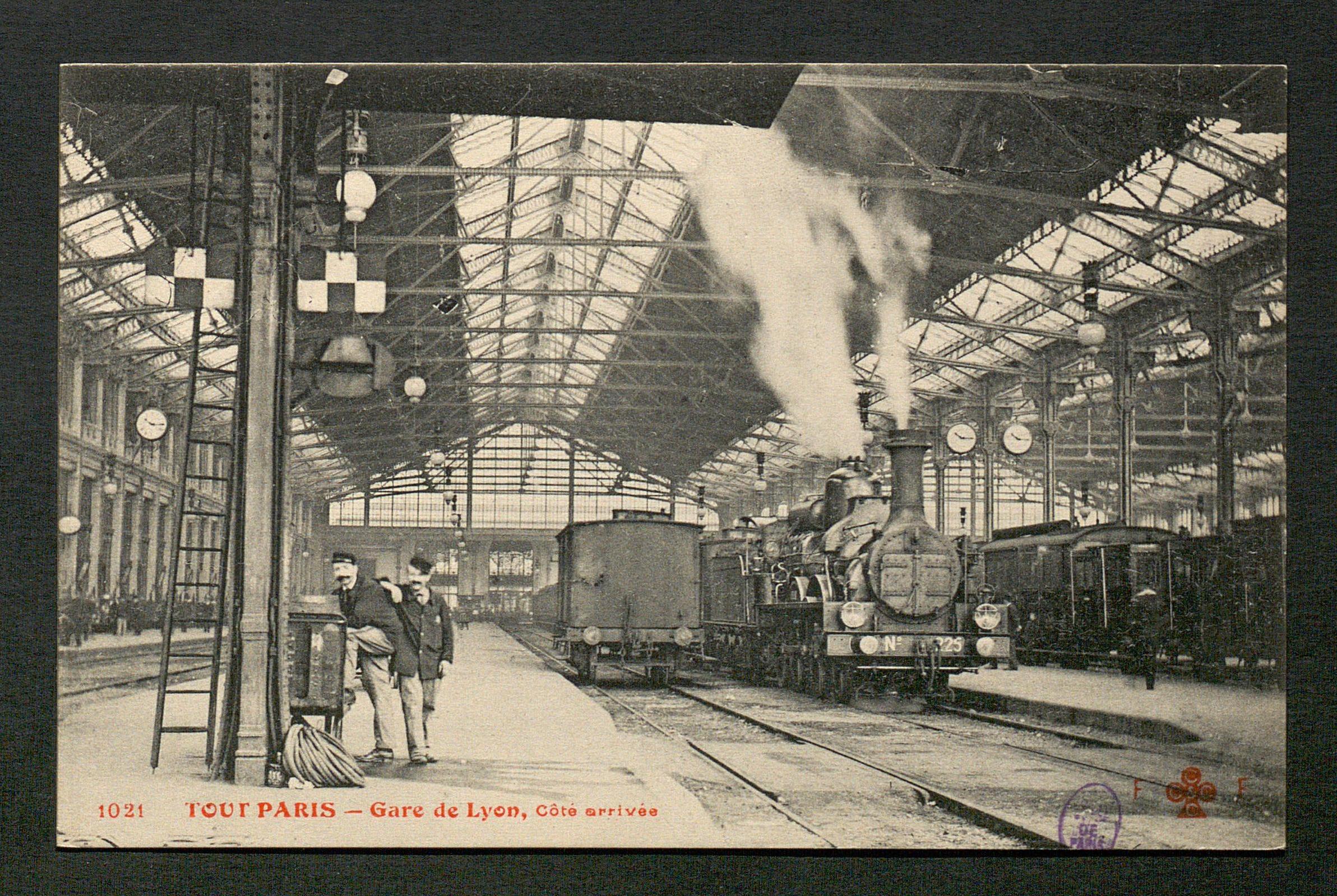 Gare de Lyon. Intérieur. 1880. Bibliothèque historique de la Ville de Paris