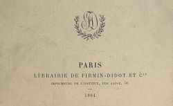 Initiales et adresse de la maison Firmin Didot