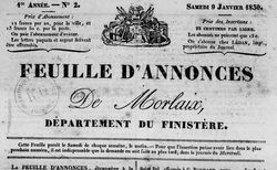 Accéder à la page "Feuille d'annonces de Morlaix"