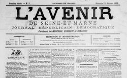 Accéder à la page "Avenir de Seine-et-Marne (L') : journal républicain, démocratique"