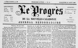 Accéder à la page "Progrès de la Nouvelle Calédonie (Le)"