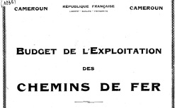 Accéder à la page "Cameroun, budget de l'exploitation des chemins de fer"