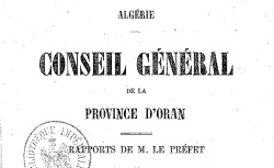 Accéder à la page "Gouvernement général, Département d'Oran"