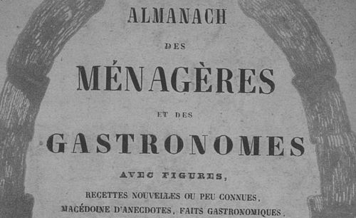 Accéder à la page "Almanach des ménagères et des gastronomes"