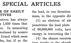 ANDERSON, Carl David (1905-1991) The apparent existence of easily deflectable positives