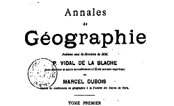 Les Annales de géographie