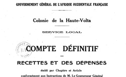 Accéder à la page "Haute-Volta, comptes et budgets"