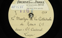 Accéder à la page "Il est des monuments... ; Les allemands occupèrent Reims... / Cardinal Luçon, voix."