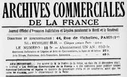 Accéder à la page "Archives commerciales de la France"