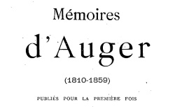 Accéder à la page "Auger, Mémoires"