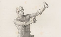 Pugiliste dans Augusteum, ou Description des monumens antiques qui se trouvent à Dresde, par Guillaume Gottlieb Becker. Tome 3 (vue 101)