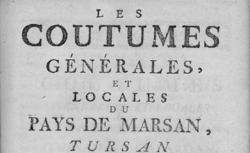 Accéder à la page "Documents de BabordNum concernant la coutume de Gascogne"