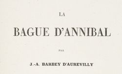 Accéder à la page "La Bague d’Annibal en feuilleton"