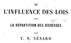 De l'influence des lois sur la répartition des richesses