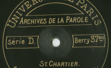 Enregistrements réalisés dans la petite ville de Saint-Chartier le 30 juin 1913 (10 disques)