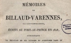 Accéder à la page "Billaud-Varenne, Mémoires écrits au Port-au-Prince en 1818"