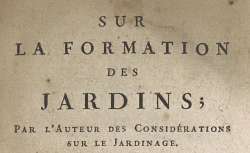 Sur la formation des jardins, 1779 