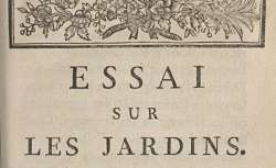 Essai sur les jardins, 1774