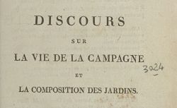 Discours sur la vie de la campagne et la composition des jardins, 1808