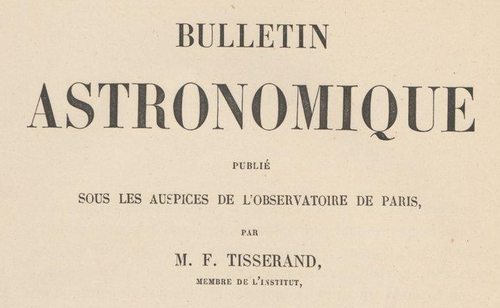 Accéder à la page "Bulletin astronomique"