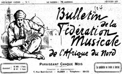 Accéder à la page "Bulletin de la Fédération musicale de l’Afrique du Nord"