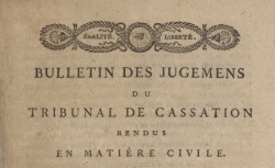 Accéder à la page "Bulletins des arrêts de la Cour de cassation rendus en matière civile et criminelle"