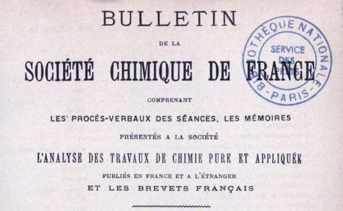 Accéder à la page "Bulletin de la Société chimique de Paris"