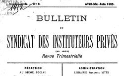 Accéder à la page "Bulletin du syndicat des instituteurs privés"