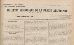 Accéder à la page "Bulletin périodique de la presse allemande"