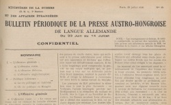 Accéder à la page "Bulletin périodique de la presse autrichienne"