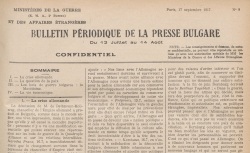 Accéder à la page "Bulletin périodique de la presse bulgare"