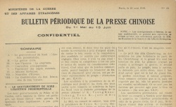 Accéder à la page "Bulletin périodique de la presse chinoise"