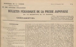 Accéder à la page "Bulletin périodique de la presse japonaise"