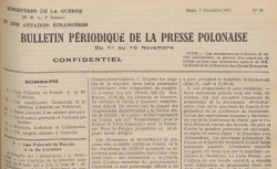 Accéder à la page "Bulletin périodique de la presse polonaise"