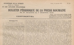 Accéder à la page "Bulletin périodique de la presse roumaine"