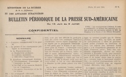 Accéder à la page "Bulletin périodique de la presse sud-américaine"