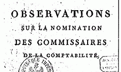  Observations sur la nomination des commissaires de la comptabilité