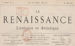 La Renaissance littéraire et artistique n°4 (18/05/1872). Z-2279. Vue 1