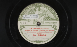 La cabrera. Saggio solo appare : brindisi di Cheppa ; Dupont, comp. ; F. Corradetti, BAR ; Coristi del teatro alla Scala - source : gallica.bnf.fr / BnF