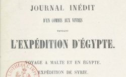 Accéder à la page "Campan, Journal d'un commis pendant l'expédition d'Egypte"