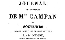 Accéder à la page "Campan, Madame, Journal anecdotique"