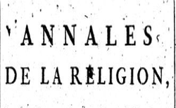 Accéder à la page "Annales de la religion (Les)"