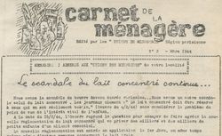 Accéder à la page "Carnet de la ménagère"