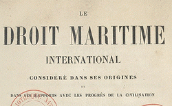 Le droit maritime international...