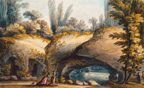 Chantilly. Vue de la grotte du jardin anglais : dessin / Anne-Rosalie Filleul