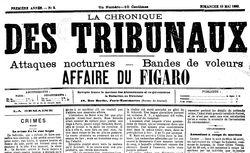 Accéder à la page "Chronique des tribunaux (La)"