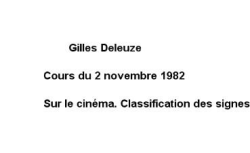 Accéder à la page "Sur le cinéma. Classification des signes et du temps"