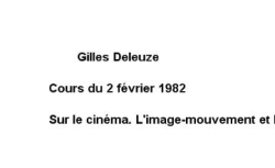 Accéder à la page "Sur le cinéma. L'image-mouvement et l'image-temps"