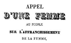 Appel d'une femme au peuple