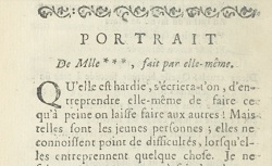 Portrait de Mlle* fait par elle-même, Mercure de France, mars 1751